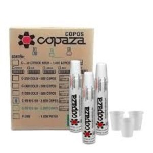CAIXA COPO DESCARTAVEIS RANSPARENTE 200 ML C/2500 (25X100) COPAZA