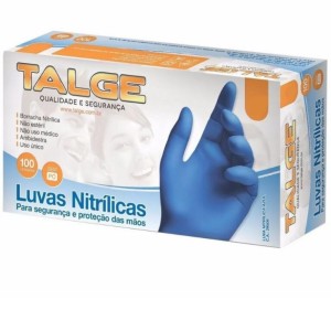 LUVA NITRÍLICA SEM PÓ - 100 UNIDADES