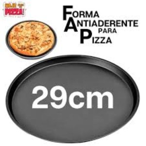 FORMA/ASSADEIRA PARA PIZZA – AÇO CARBONO COM REVESTIMENTO ANTIADERENTE – 29 CM – UNIDADE