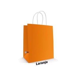 SACOLA DE PAPEL 14X08X16 PACOTE COM 10 UNIDADES VARIAS CORES