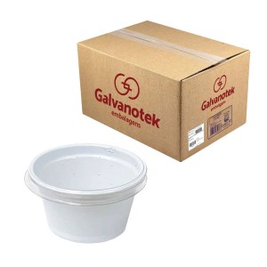 POTE PLÁSTICO G-695 BRANCO DESCARTÁVEL COM CAPACIDADE DE 30 ML (MOLHEIRA